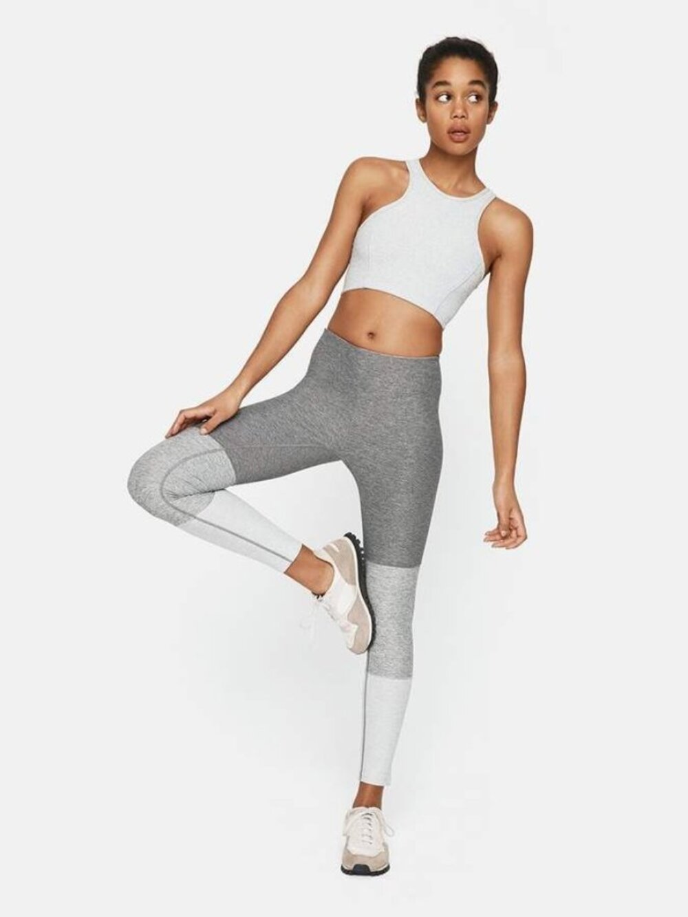 Outdoor Voices Leggings Small 7/8 Gradient Pull On Ombre Activewear Gray Gym